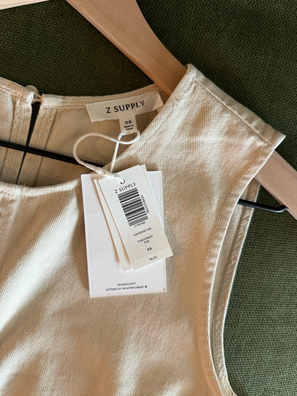 NWT Z Supply Sun Seeker Twill Cropped Tank XS - Picture 4 of 4